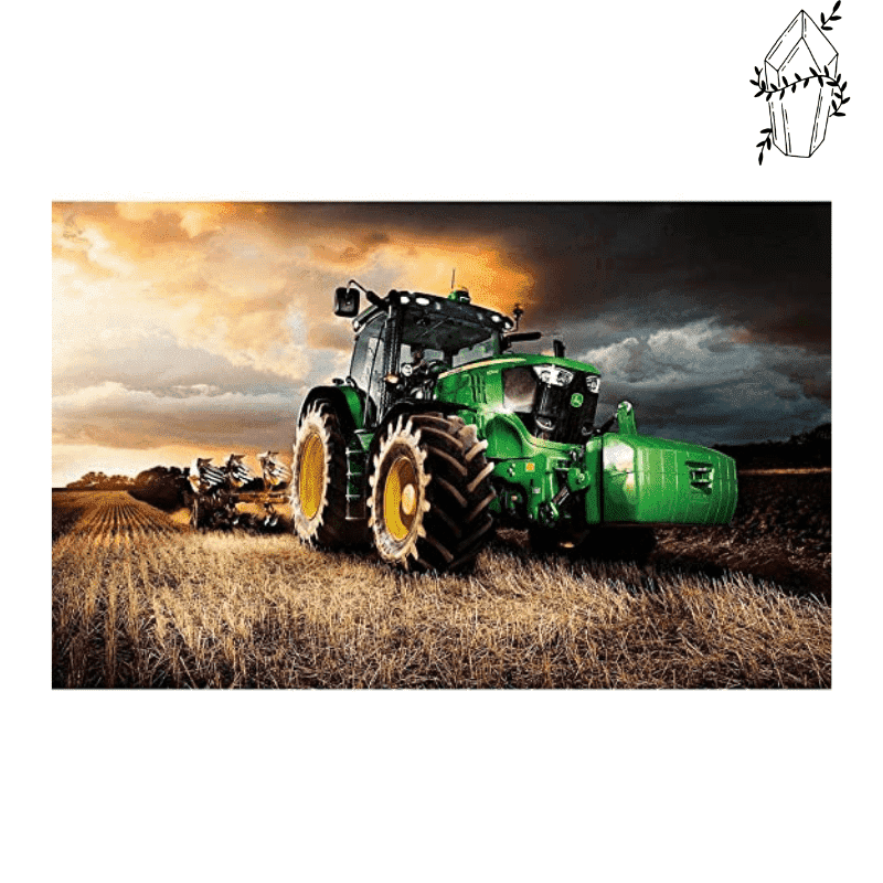 Diamond Painting Tractor in a Field | Diamond-painting-club.us