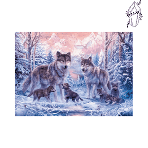 Diamond Painting Wolves & Their Cubs | Diamond-painting-club.us