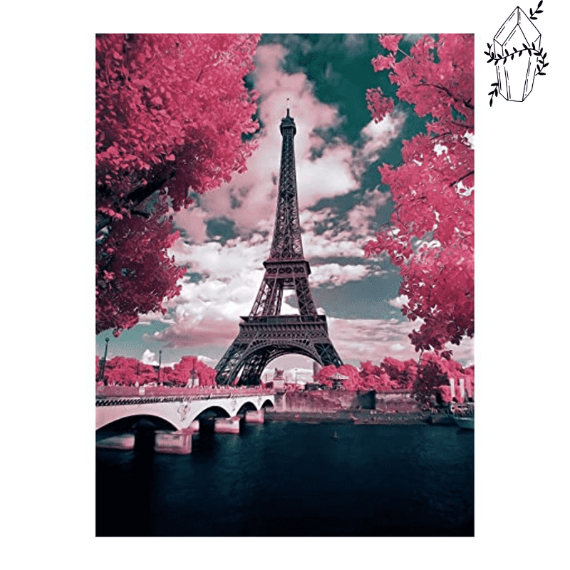 Diamond Painting Vaporwave Eiffel Tower | Diamond-painting-club.us