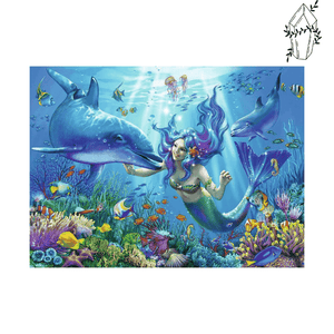 Diamond painting Mermaid and Dolphin | Diamond-painting-club.us