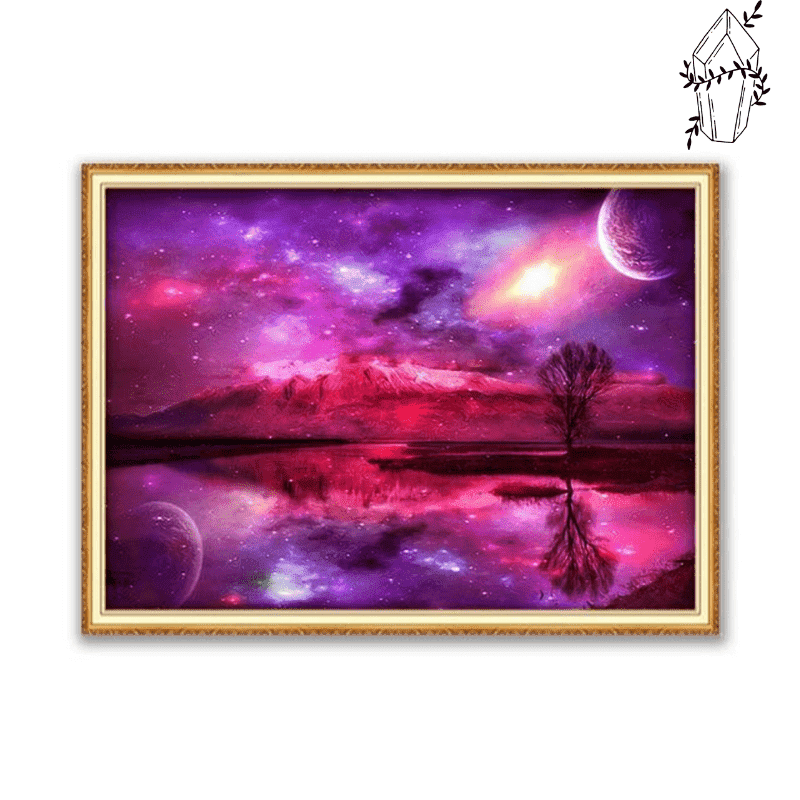 Diamond painting Abstract Purple Night | Diamond-painting-club.us