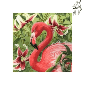 Diamond Painting Pink Flamingo and Hibiscus | Diamond-painting-club.us