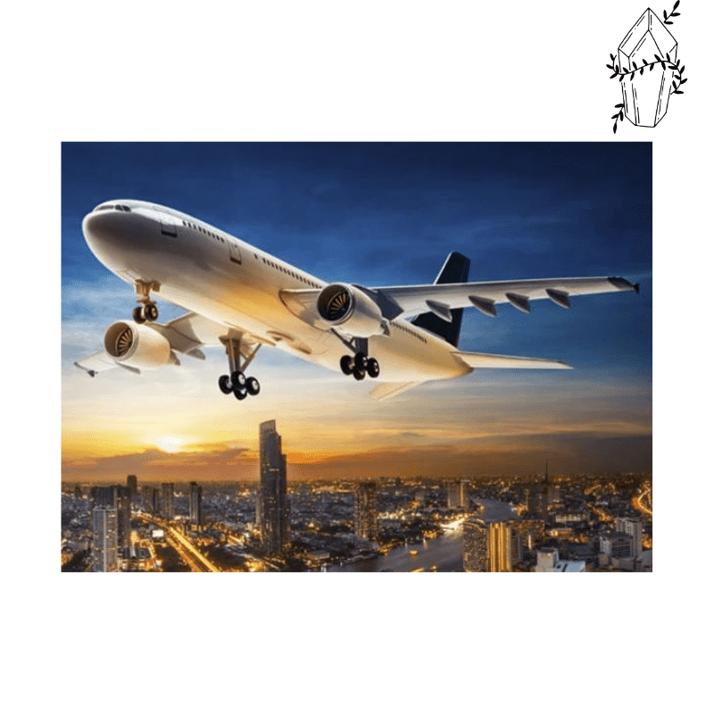 Diamond painting Airplane above New York | Diamond-painting-club.us