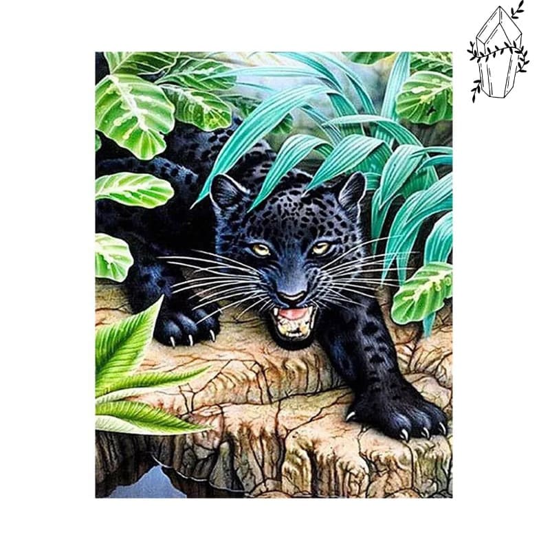 Diamond painting Black Leopard | Diamond-painting-club.us