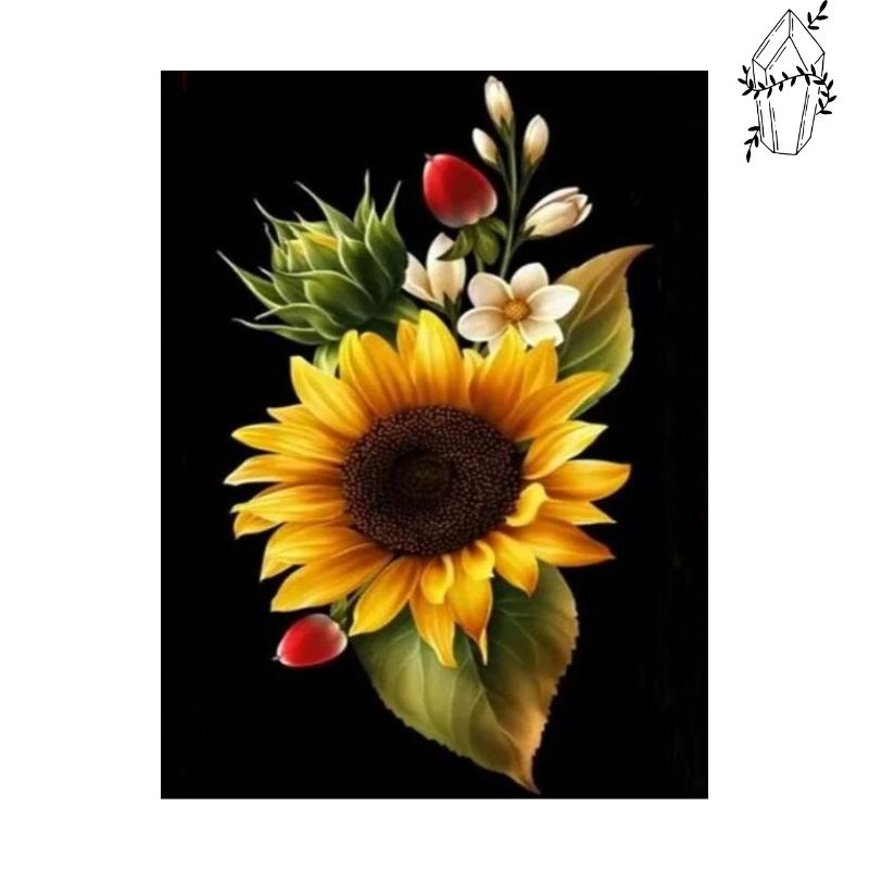 Diamond Painting Sunflower Branch in Bloom | Diamond-painting-club.us