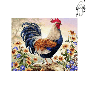 Diamond Painting Rooster in the Meadow | Diamond-painting-club.us