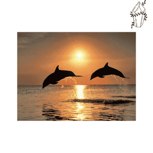 Diamond Painting Dolphin at Sunset | Diamond-painting-club.us