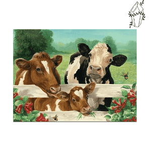 Diamond painting Vaches et Veau | Diamond-painting-club.us