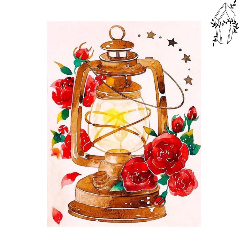 Diamond Painting Lantern & Roses | Diamond-painting-club.us