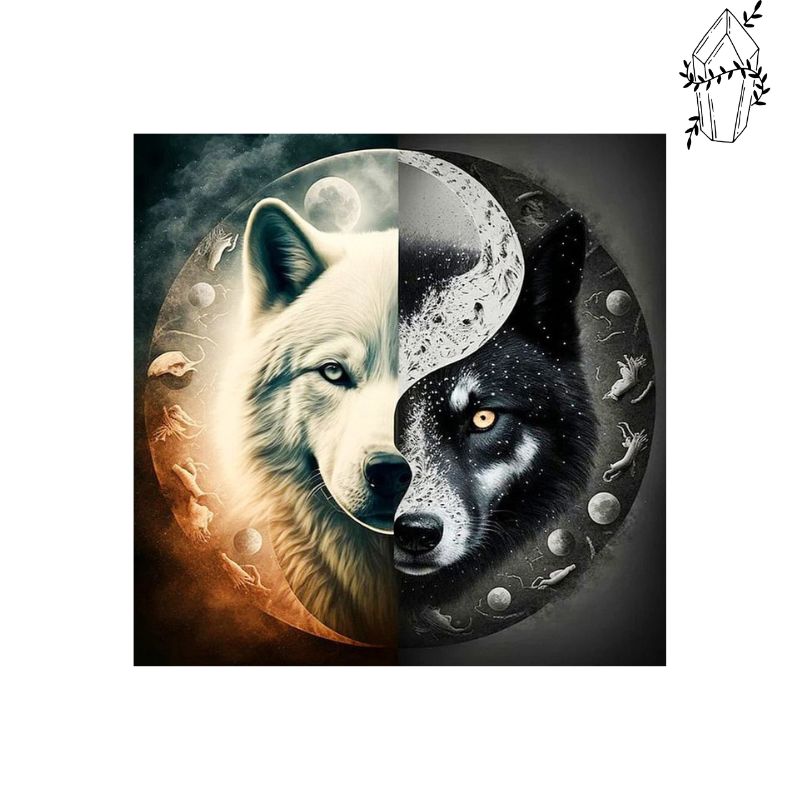 Diamond Painting Yin and Yang Wolf | Diamond-painting-club.us