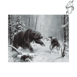 Diamond Painting Bear & Wolf | Diamond-painting-club.us