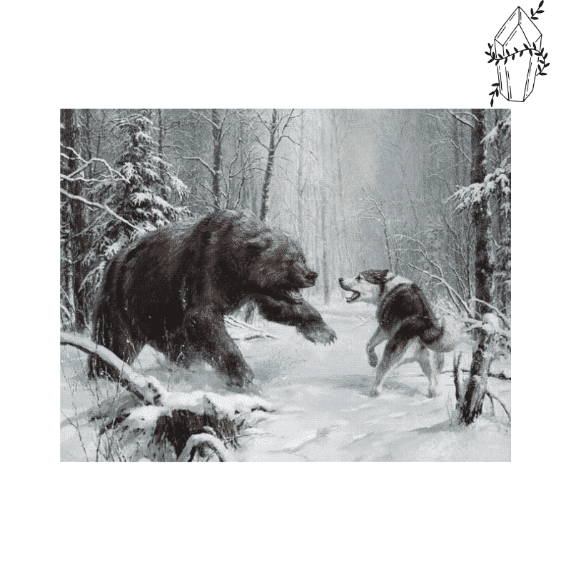 Diamond Painting Bear & Wolf | Diamond-painting-club.us