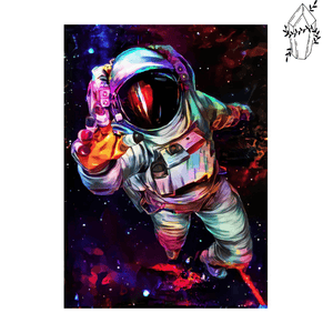 Diamond painting Colored Astronaut | Diamond-painting-club.us