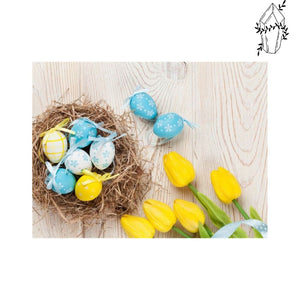 Diamond Painting Easter Eggs and Yellow Tulips | Diamond-painting-club.us