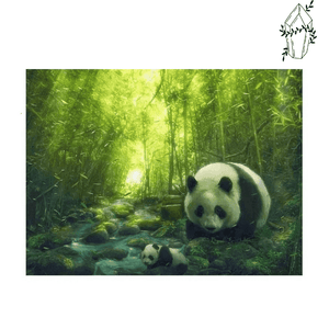 Diamond painting Panda and its cub | Diamond-painting-club.us