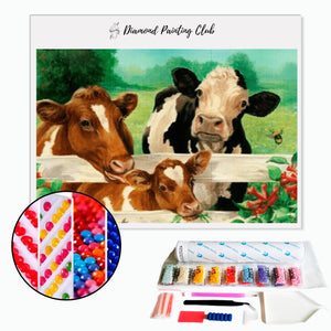 Diamond painting Vaches et Veau | Diamond-painting-club.us