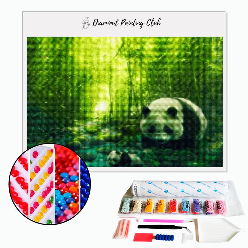 Diamond painting Panda and its cub | Diamond-painting-club.us