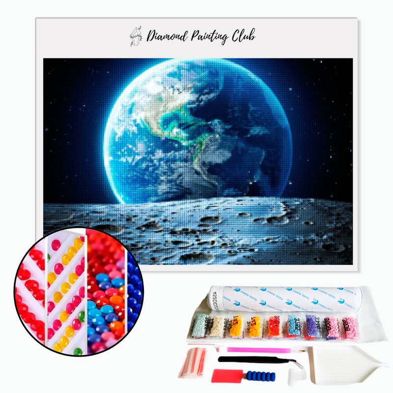 Diamond Painting Earth from the Moon | Diamond-painting-club.us