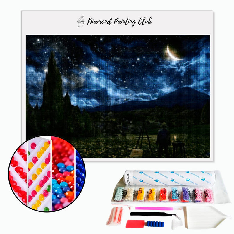 Diamond painting Night for a painter | Diamond-painting-club.us