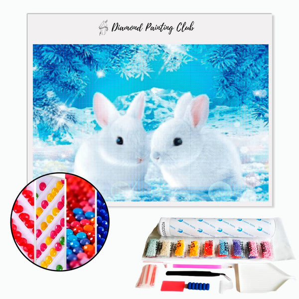 Diamond painting White Rabbit | Diamond-painting-club.us