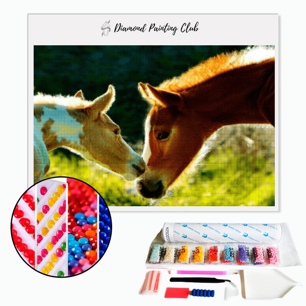 Diamond Painting Mare and her Foal | Diamond-painting-club.us