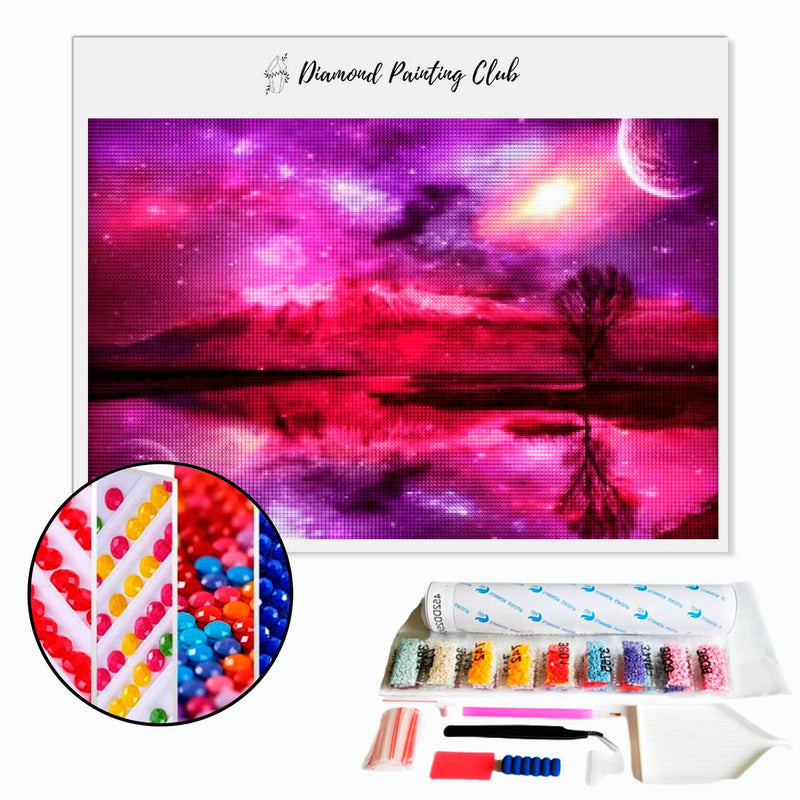 Diamond painting Abstract Purple Night | Diamond-painting-club.us