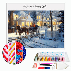 Diamond painting Winter Carriage | Diamond-painting-club.us