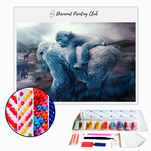 Diamond painting White Gorilla | Diamond-painting-club.us