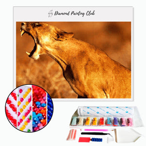 Diamond Painting - Roaring Lion Diamond Painting | Diamond-painting-club.us