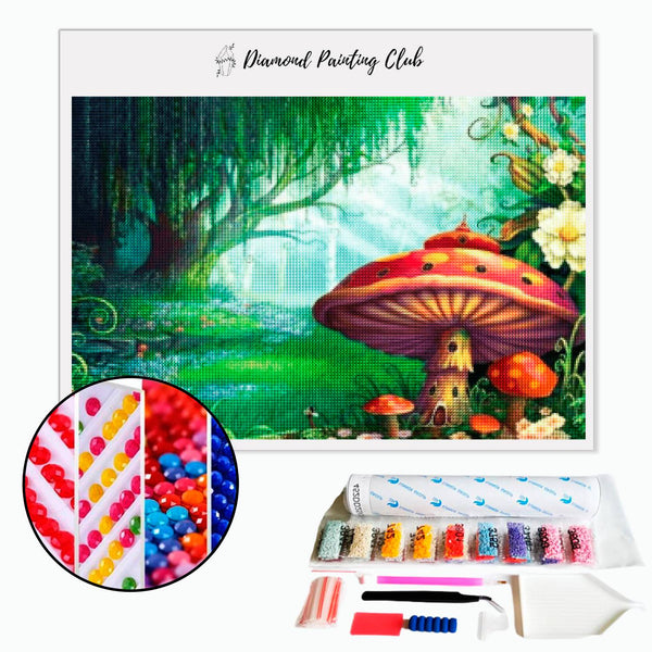 Diamond painting Mushroom Landscape | Diamond-painting-club.us