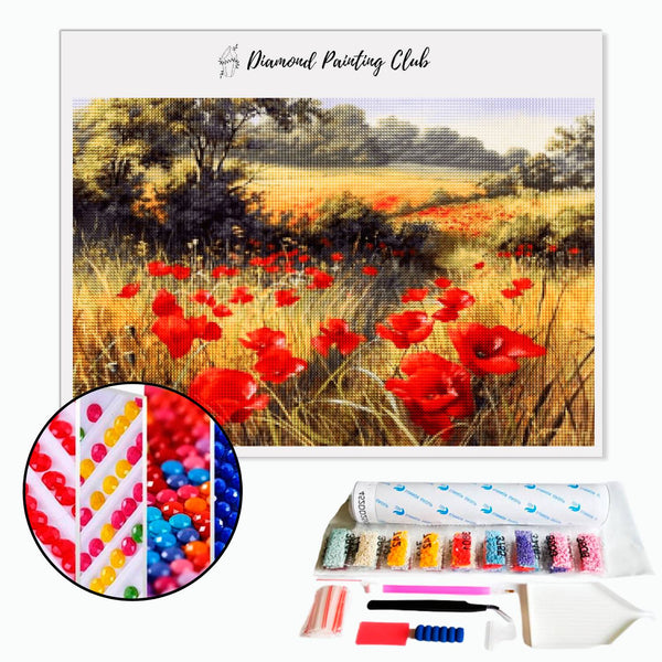 Diamond Painting Poppy Meadow | Diamond-painting-club.us