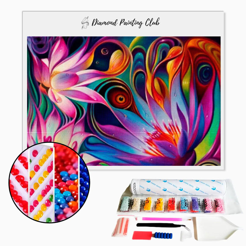 Diamond Painting Abstract Lotus | Diamond-painting-club.us