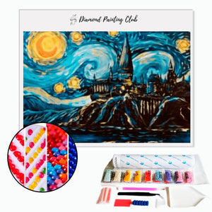 Diamond painting Starry Night Hogwarts | Diamond-painting-club.us