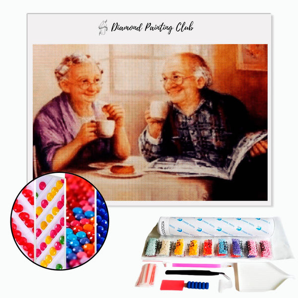 Diamond painting Grandfather and Grandmother | Diamond-painting-club.us