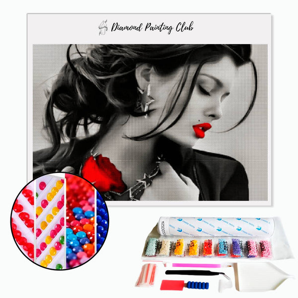 Diamond Painting Black and White Woman | Diamond-painting-club.us