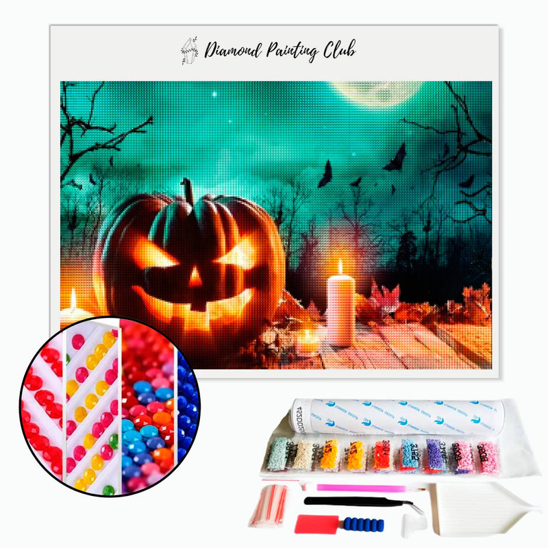 Diamond Painting Halloween Pumpkin | Diamond-painting-club.us