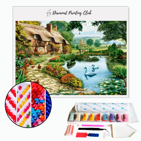 Diamond Painting Chalet & Lake | Diamond-painting-club.us