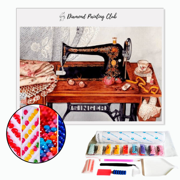 Diamond Painting Singer Sewing Machine | Diamond-painting-club.us