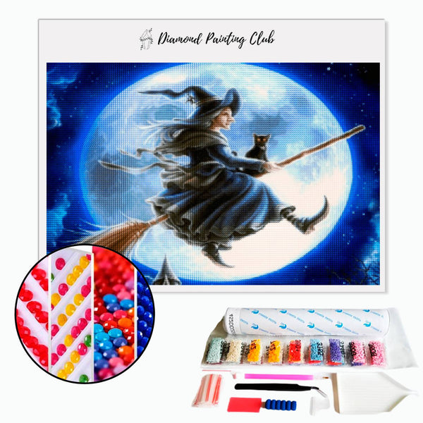 Diamond Painting Witch Full Moon | Diamond-painting-club.us