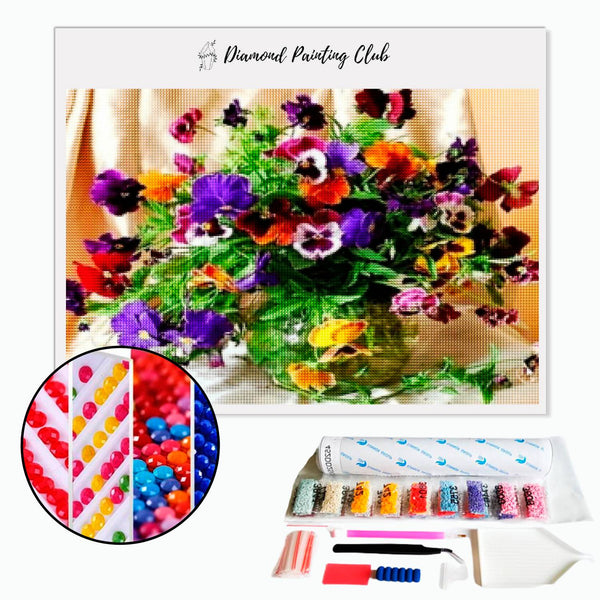 Diamond Painting Potted Pansy | Diamond-painting-club.us