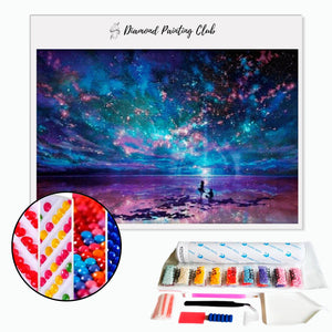 Diamond Painting Starry Night on the Seashore | Diamond-painting-club.us