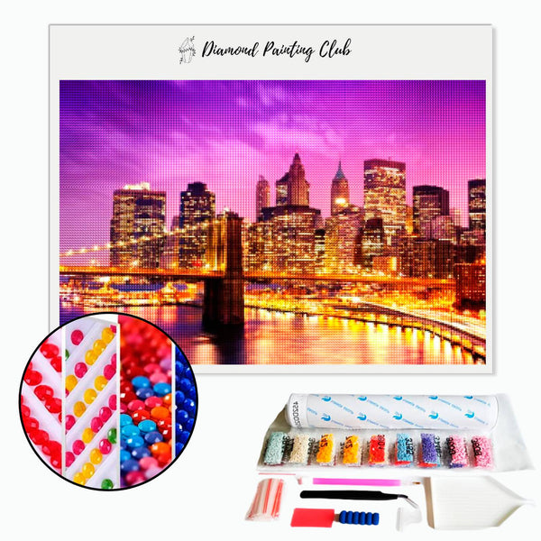 Diamond Painting Illuminated New York Night | Diamond-painting-club.us