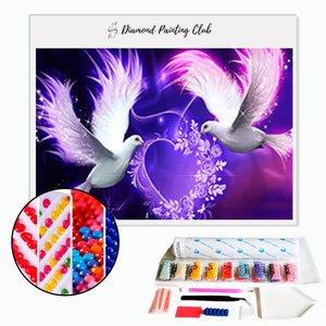 Diamond Painting Coeur & Colombes | Diamond-painting-club.us