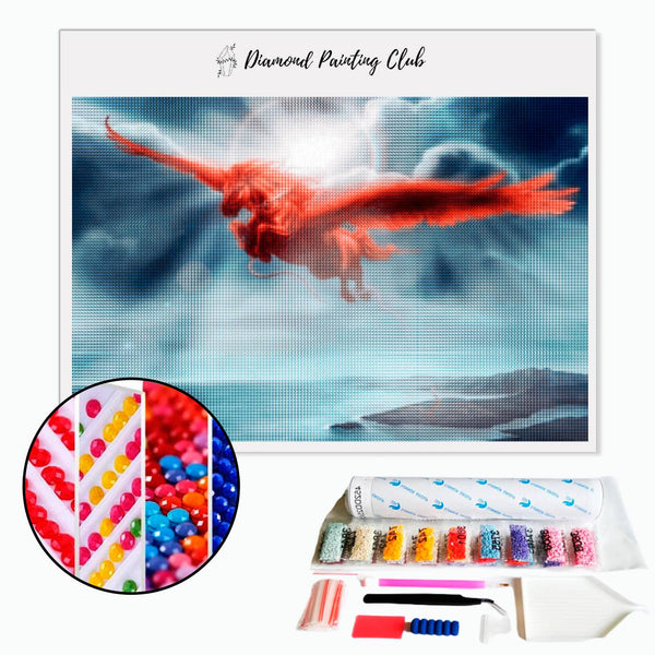 Diamond painting Red Pegasus | Diamond-painting-club.us