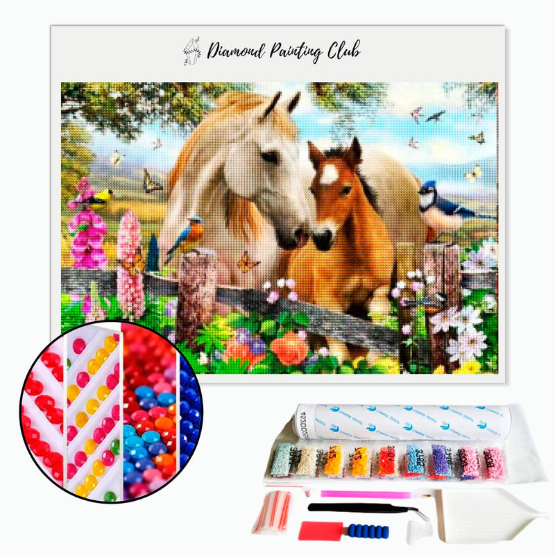 Diamond Painting Mare and Foal | Diamond-painting-club.us