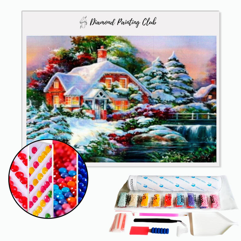 Diamond painting Christmas Cottage | Diamond-painting-club.us