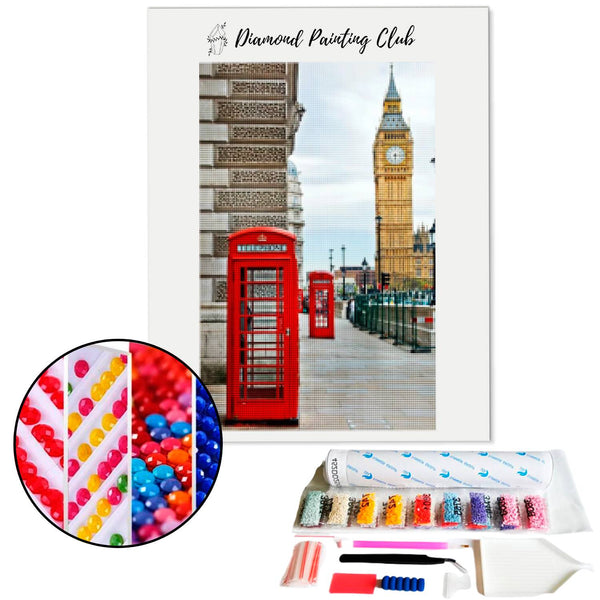 Diamond Painting London and Red Cabin | Diamond-painting-club.us