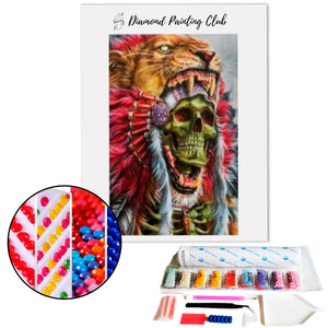 Diamond Painting Indian Skeleton | Diamond-painting-club.us