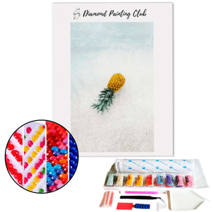 Diamond painting Pineapple on a beach. | Diamond-painting-club.us