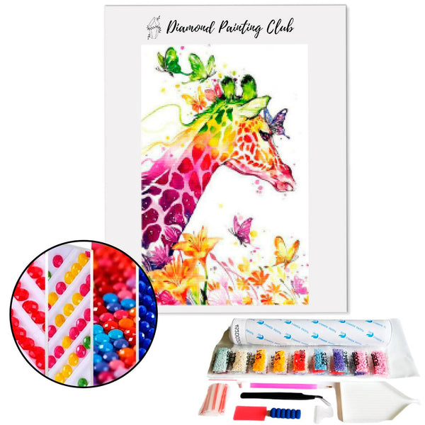 Diamond Painting Multicolored Giraffe. | Diamond-painting-club.us